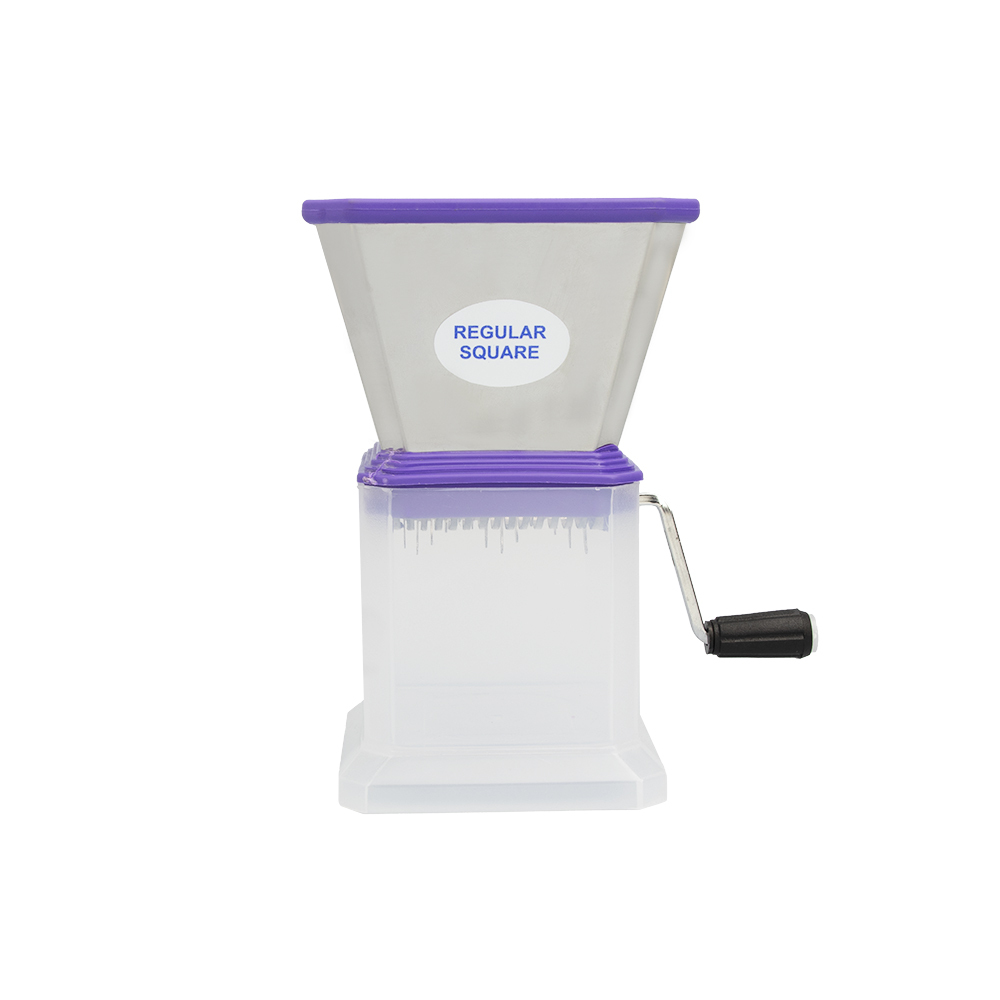 فخر الدين مطحنة يدوية مربعة أستيل قاعدة بلاستيك - بنفسجي