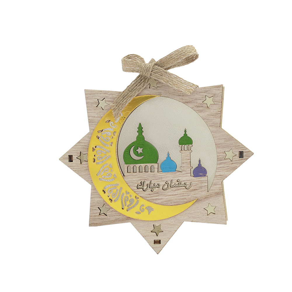 بازاري مجسم خشبي علاقي رمضاني شكل نجمة