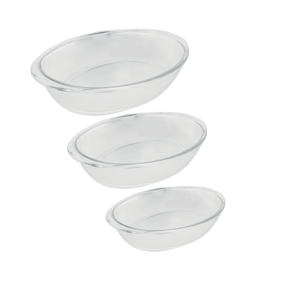 طقم صواني مارينكس 3 أحجام شكل بيضاوي