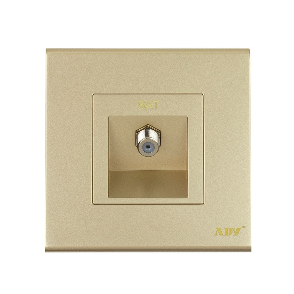 ADY مقبس MI 21 بمنفذ التلفاز - ذهبي