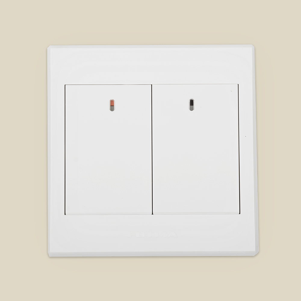 فوتينا مفتاحين كهرباء لمس - أبيض