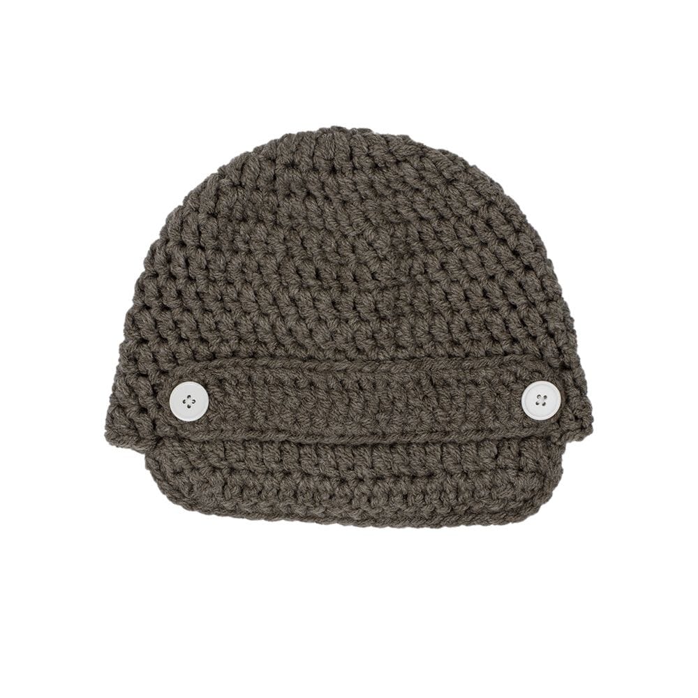 قبعة محبوكة من الصوف بتصميم دائري