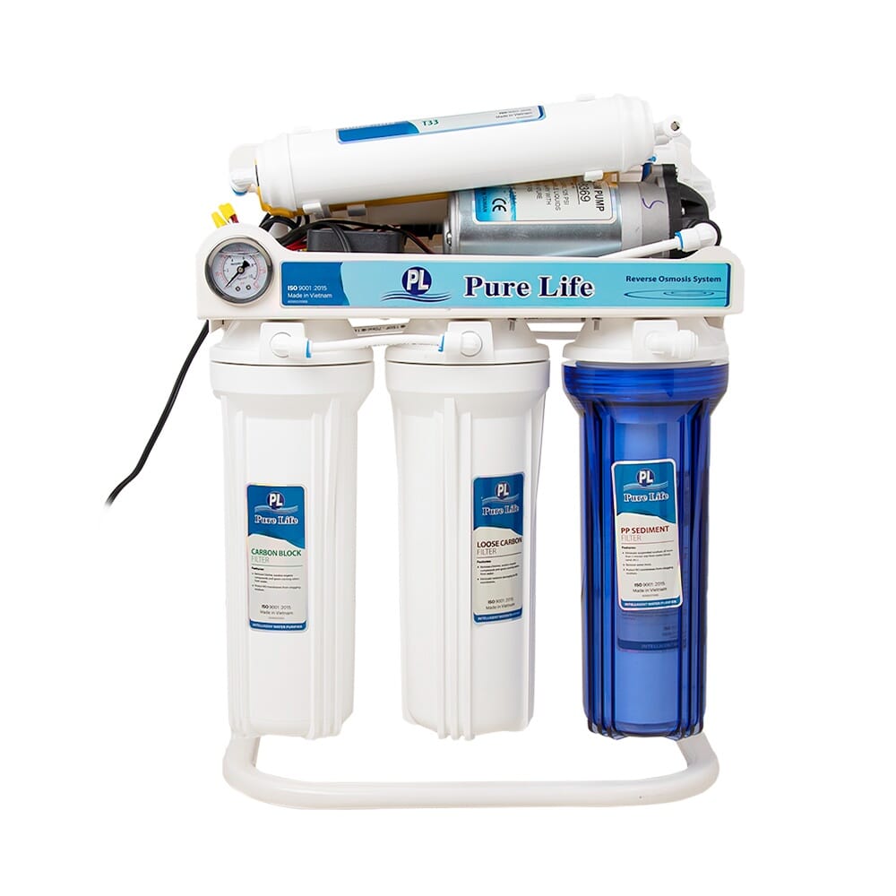 بيور لايف طقم متكامل لفلتر ماء بقاعدة - 6 مراحل