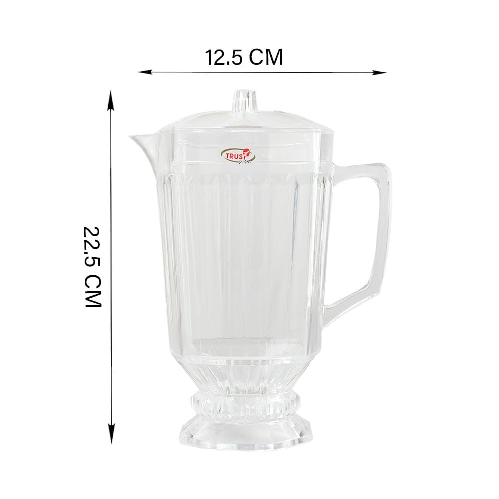 جيك عصير بلاستيك الاكرليك مع غطاء لتر