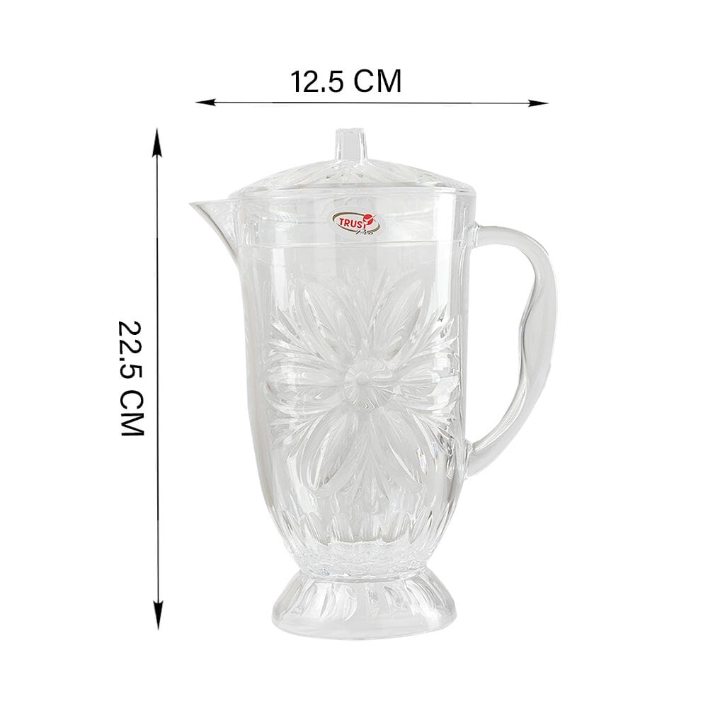 جيك عصير بلاستيك الاكرليك مع غطاء لتر