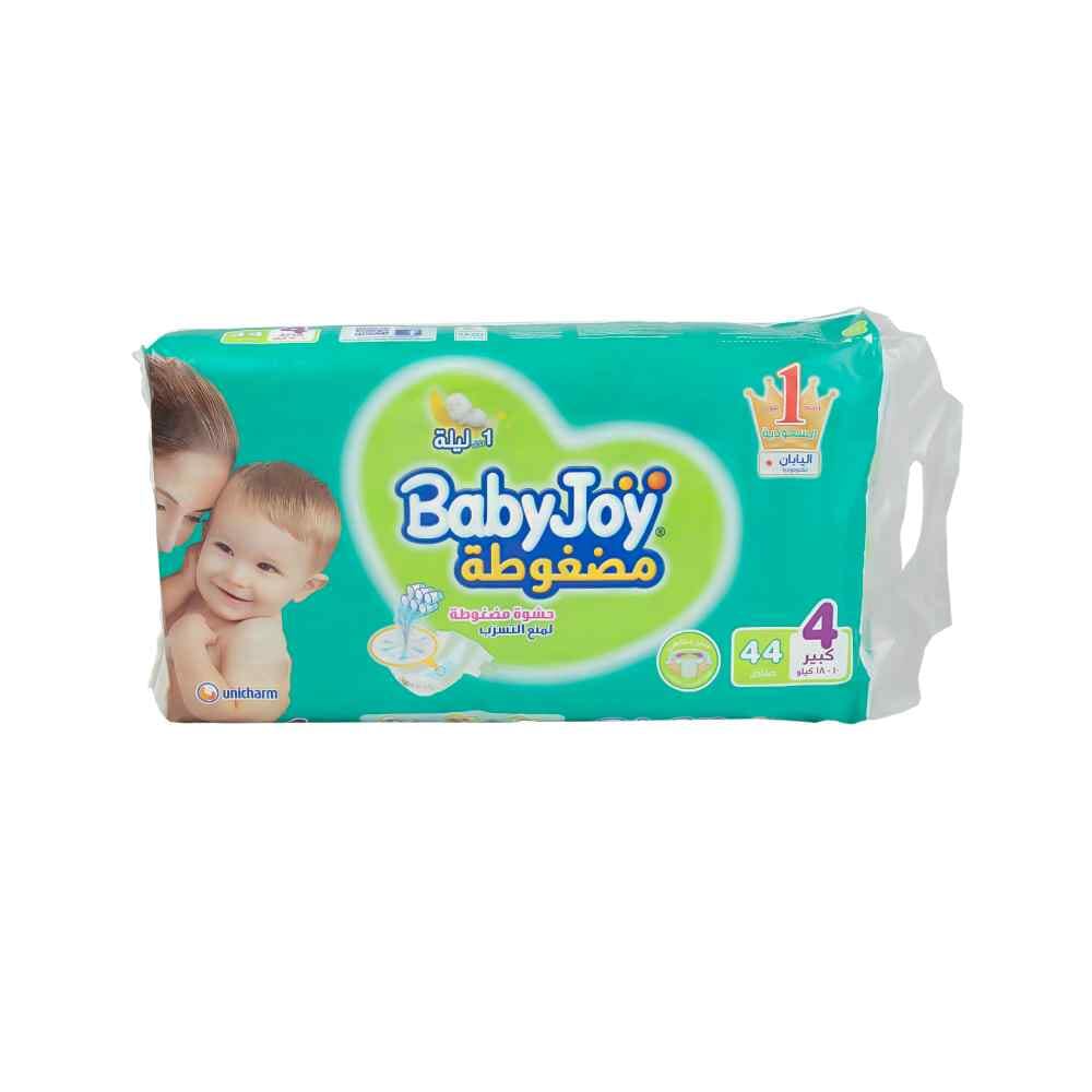 بيبي جوي حفاضات مقاس 4  لوزن 18 - 10كجم   - عدد 44 حفاض 