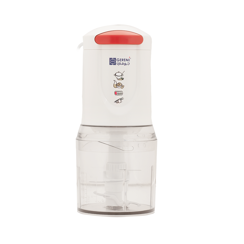 قطاعة متعددة الاستخدامات جيرمي مع جرة بلاستيكية بقوة 300 واط و سعة 500 مل موديل 2828 UV - أبيض