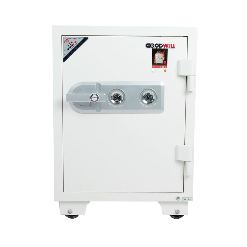 خزنة جوودويل حديدية بمفتاحين موديل GW 67 - 120 كجم