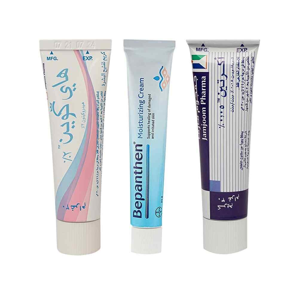 كريمات الجمال الثلاثية من أكرتين و ببانثين و هاي كوين لتقشير البشرة وتفتيحها