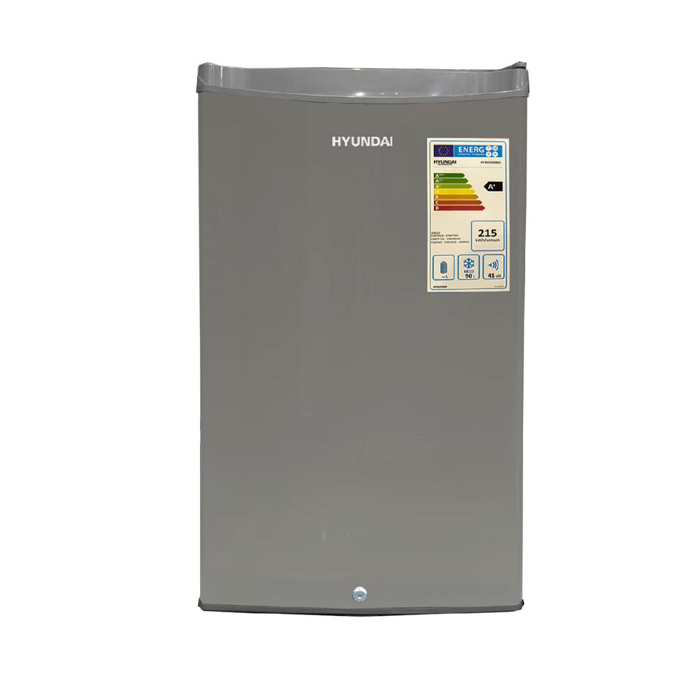 ثلاجة باب قائمة هيونداي متطورة بمميزات متعددة باللون الفضي - موديل 90