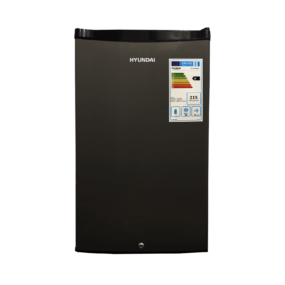 ثلاجة باب قائمة هيونداي متطورة بمميزات متعددة باللون الأسود - موديل 90