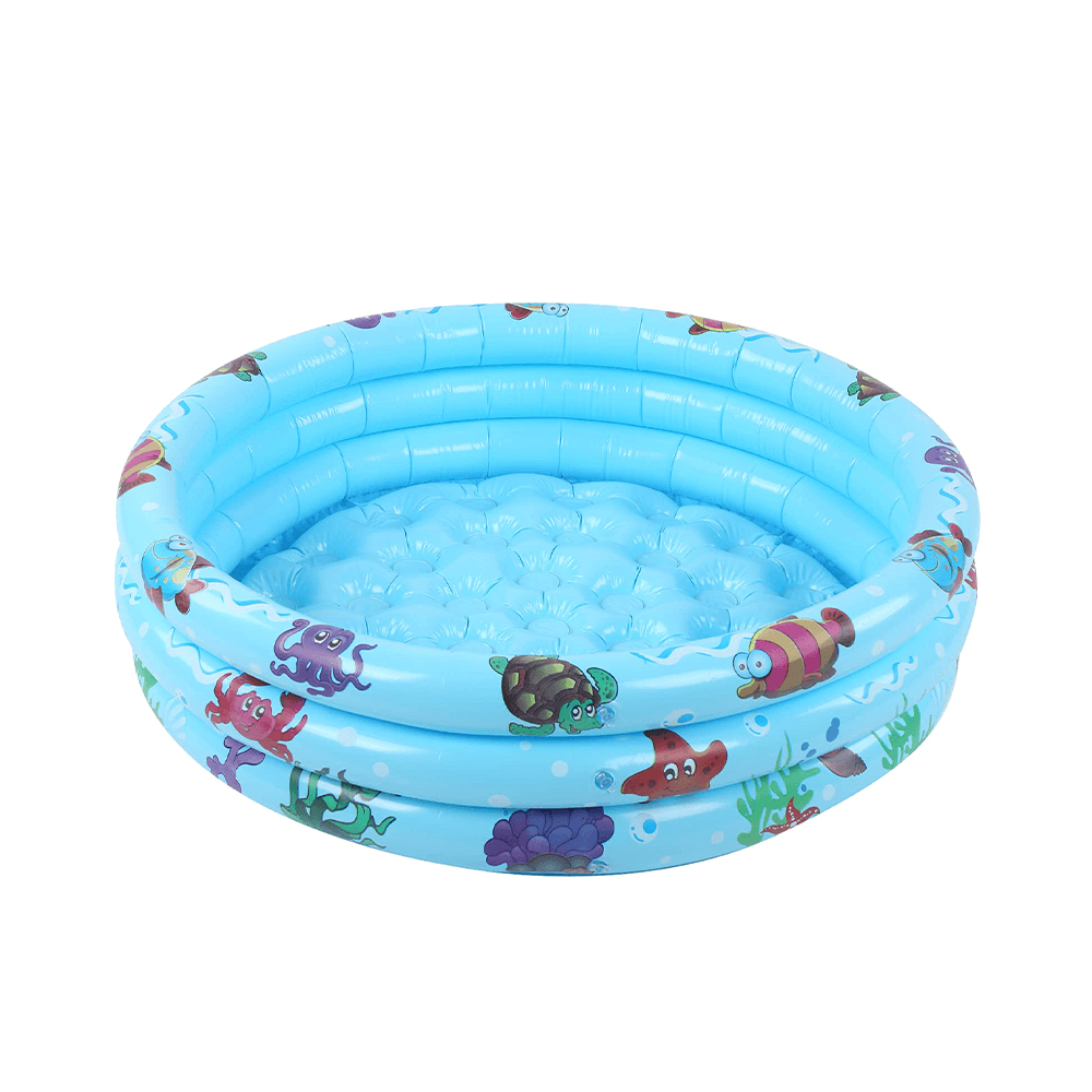 حمام سباحة قابل للنفخ للأطفال - 3 حلقات دائرية - 90 سم