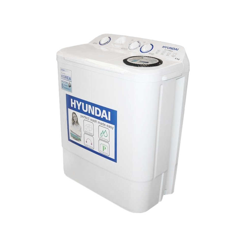 هونداي غسالة حوضين - سعة 8 كجم
