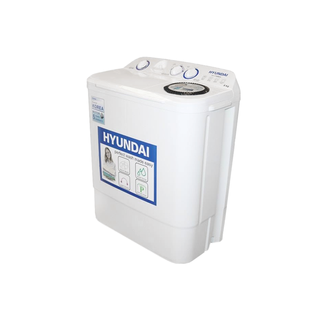 هونداي غسالة حوضين - سعة 6 كجم