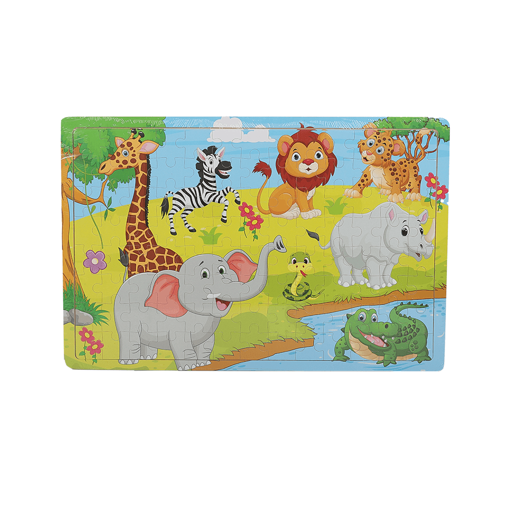 بازل خشبي باشكال متنوعه -104 قطعة