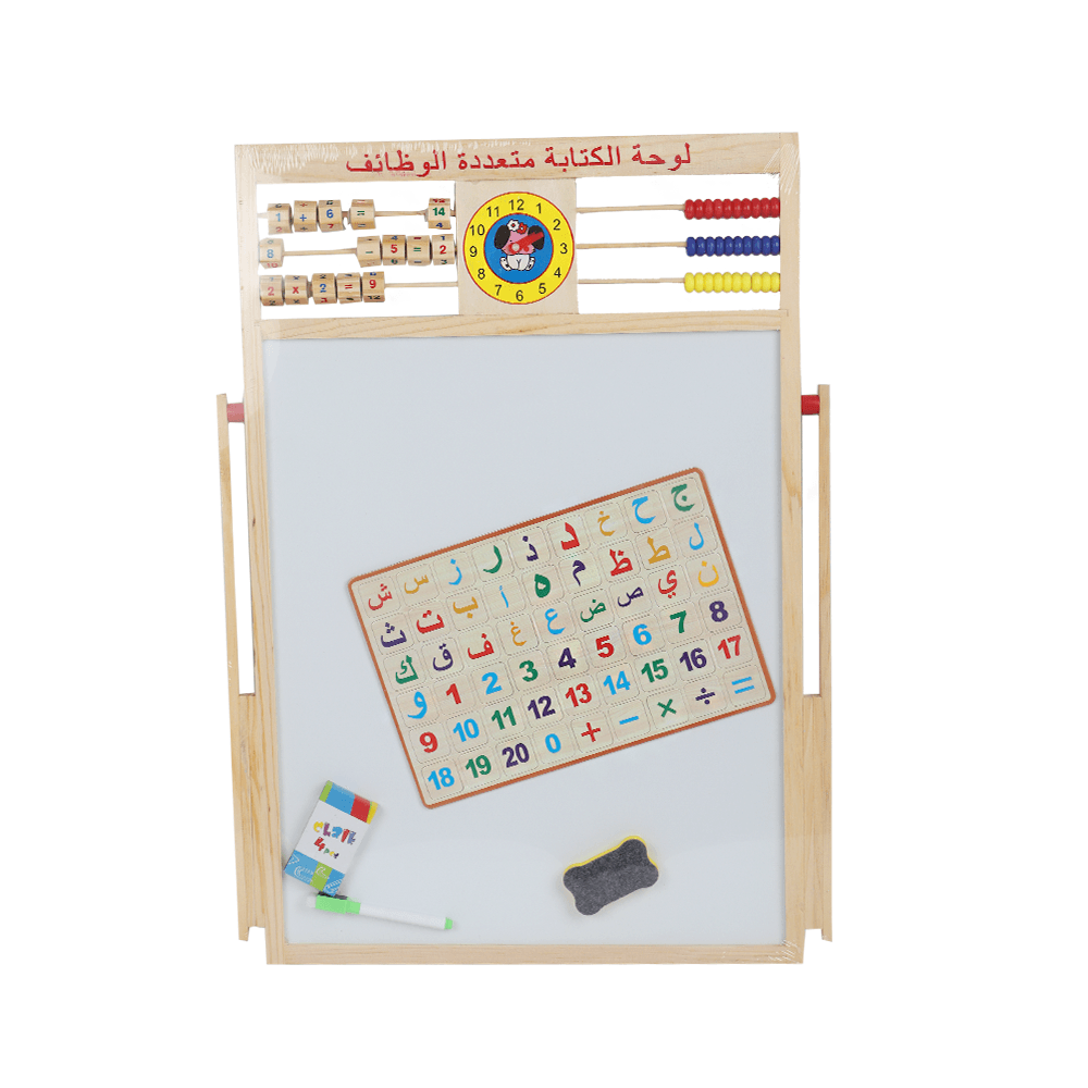 لوحة تعليمية خشبية مغناطيسية متعددة الوظائف