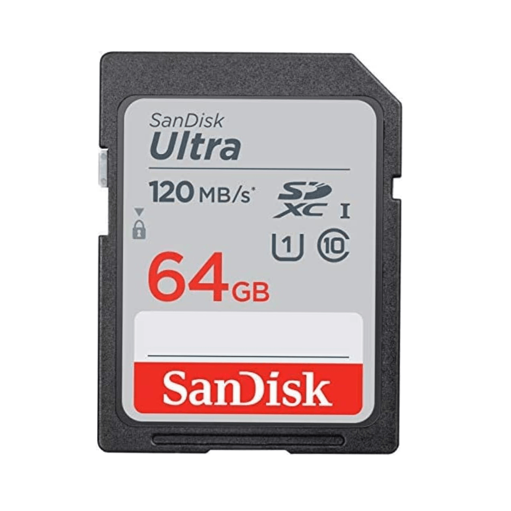 سانديسك الترا بطاقة ذاكرة كاميرا بسرعة 120ميجابايت/ثانية - 64 جيجا