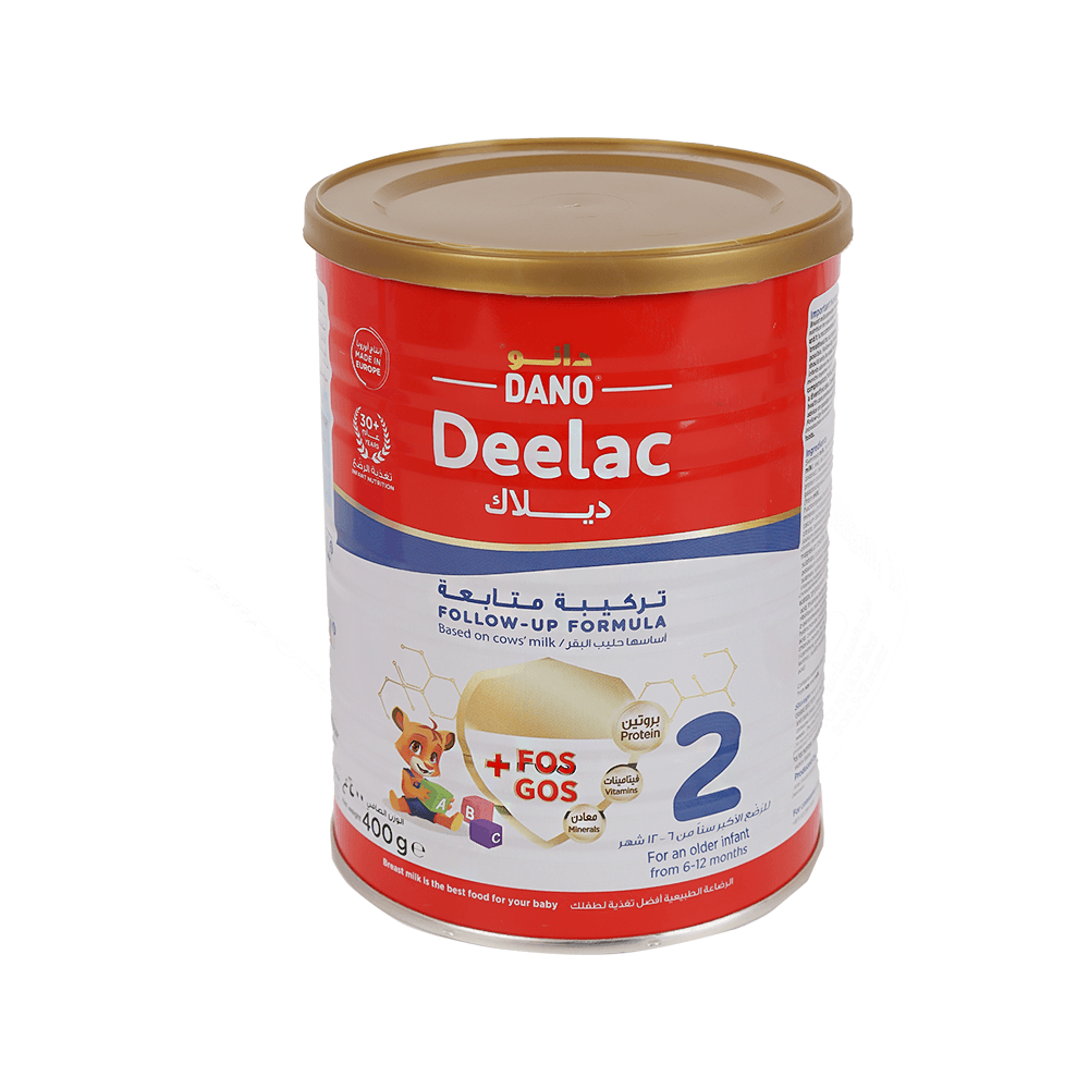 دانو ديلاك 2 حليب منزوع الدسم للرضع من 6 -12 أشهر - 400 جم