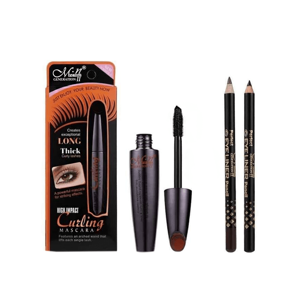 إم ان مجموعة ماسكارا مضادة للماء مع أقلام كحل-10 مل