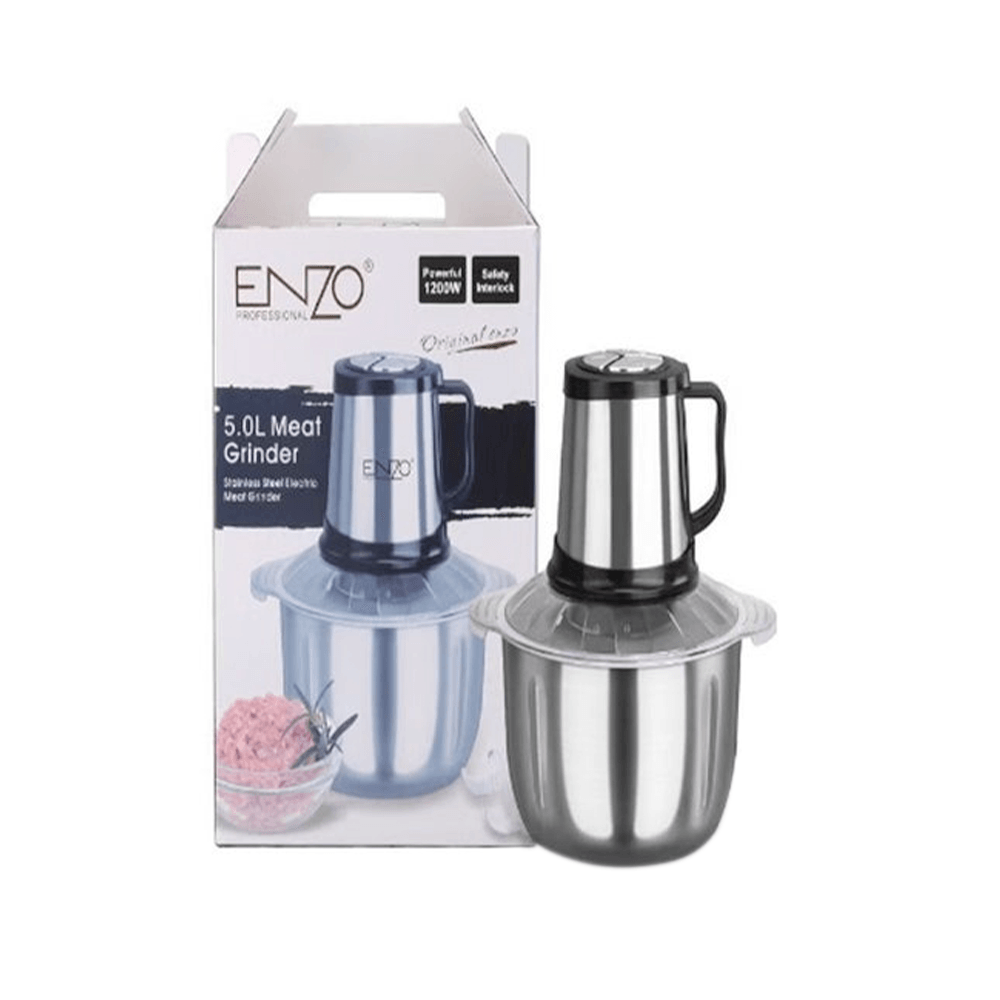 إنزو مفرمة لحم كهربائية ستانلس ستيل-5 لتر
