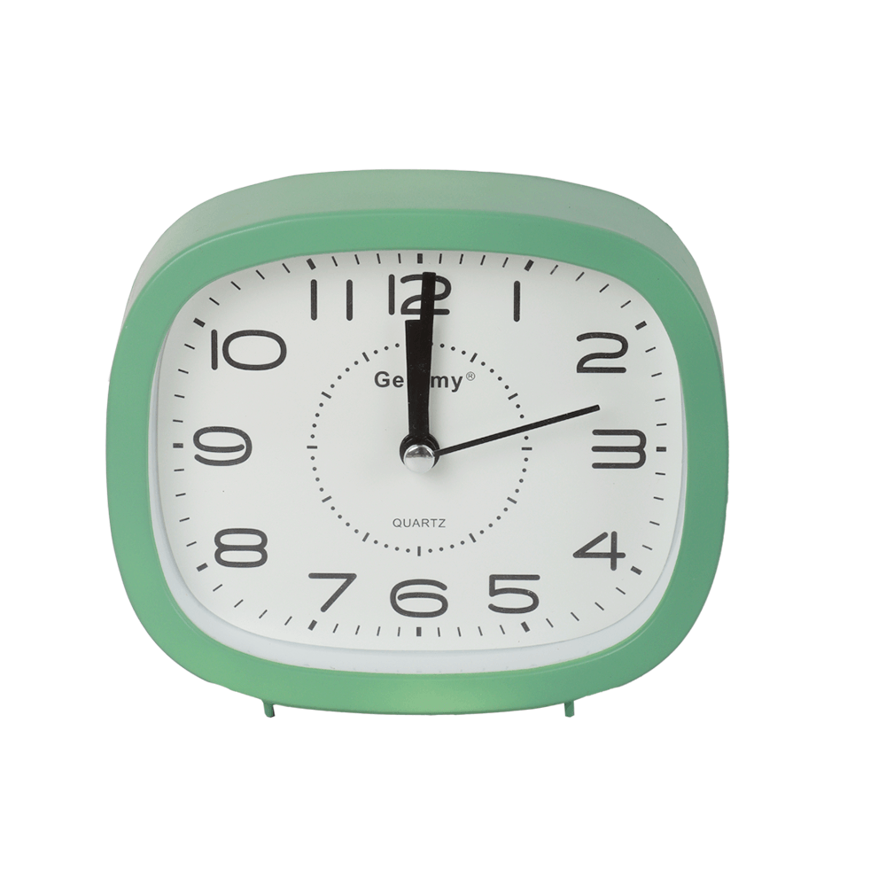 جيرمي ساعة منبه بشكل مربع وبحواف منحنية