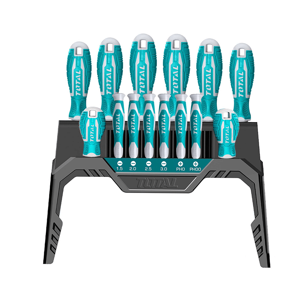 توتال طقم مفكات ومفكات دقيقة - 14 قطعة