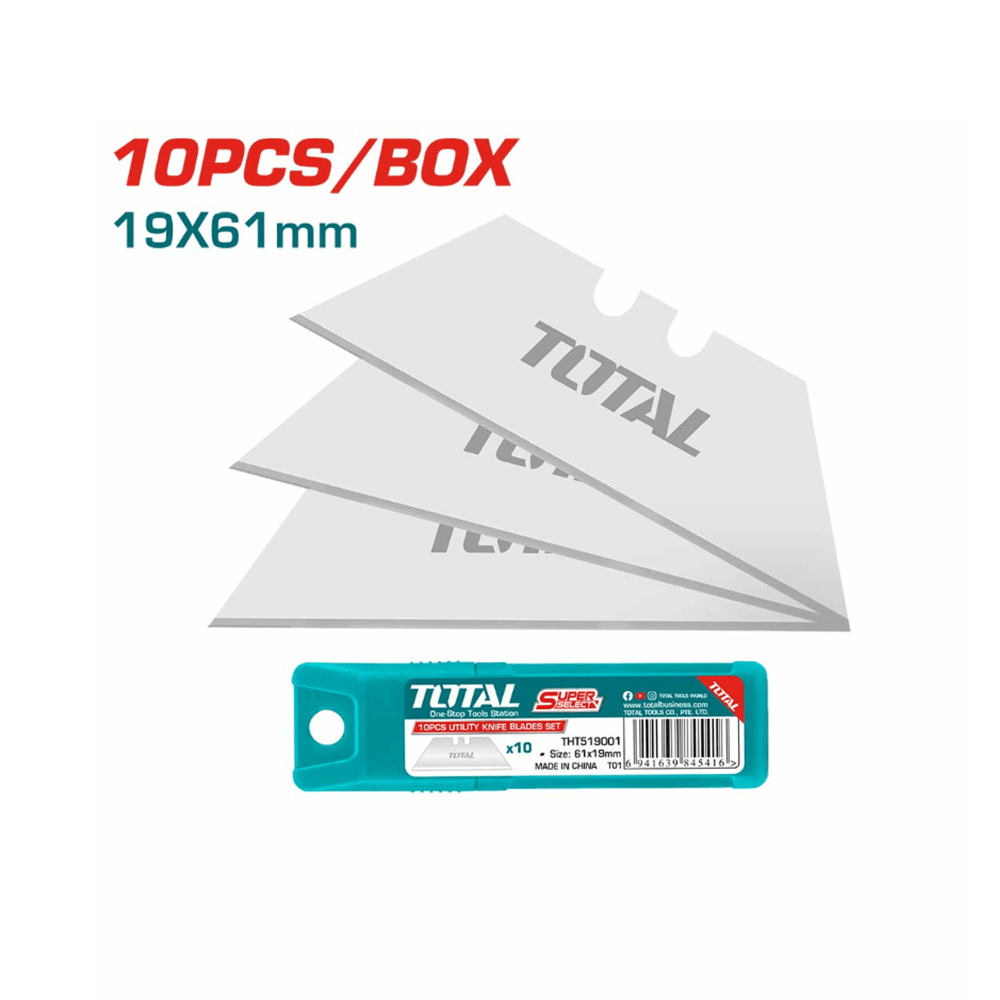 توتال باكت مسامير دباسة يدوية رأس بحجم 2.0 ملم وعرض 1.2 ملم -بطول 10 ملم