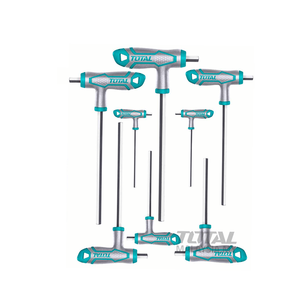 توتال مجموعة لقلم مفك هكس بمقبض T -عدد 8 قطع
