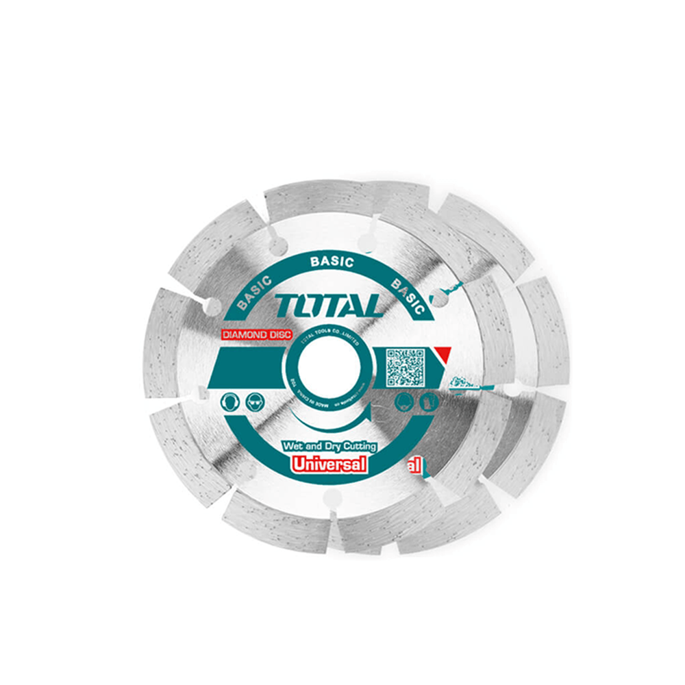 توتال طقم قرصين من قرص الماس الجاف بقياس 115 مم وعرض 7 مم