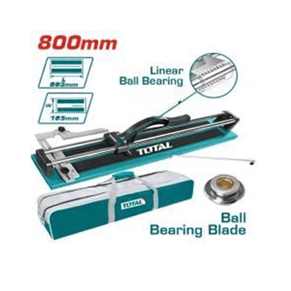 توتال قاطع بلاط مع حقيبة وقاعدة فولاذية وشفرة من كربيد التنجستن-بطول 800 مم