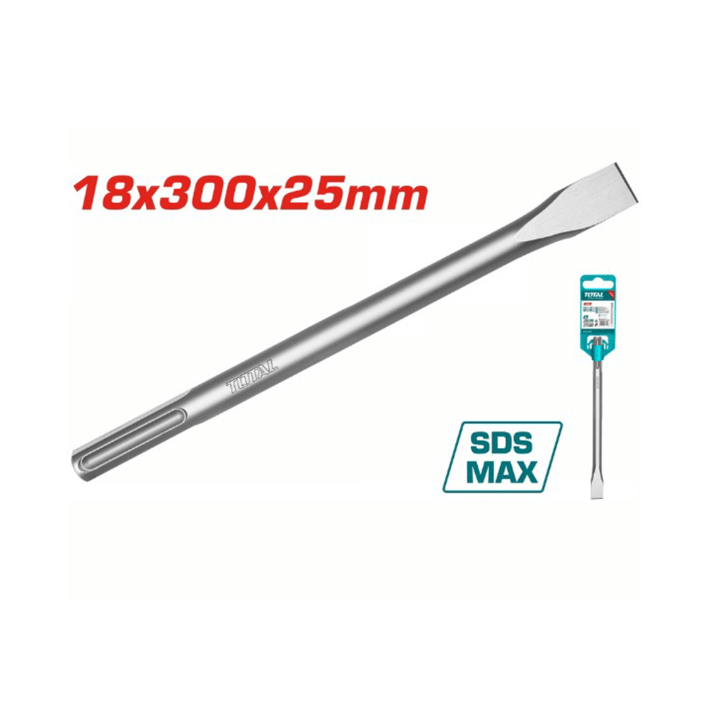 توتال مسند SDS Max مسطح الشكل -بقياس 18 × 300 × 25 مم