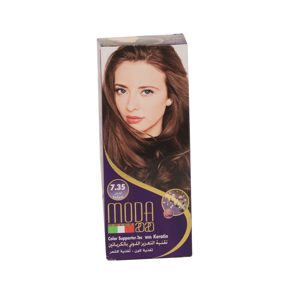 مودا صبغة شعر تغدية لون بالكرياتين - 7.35 أشقر شوكولا