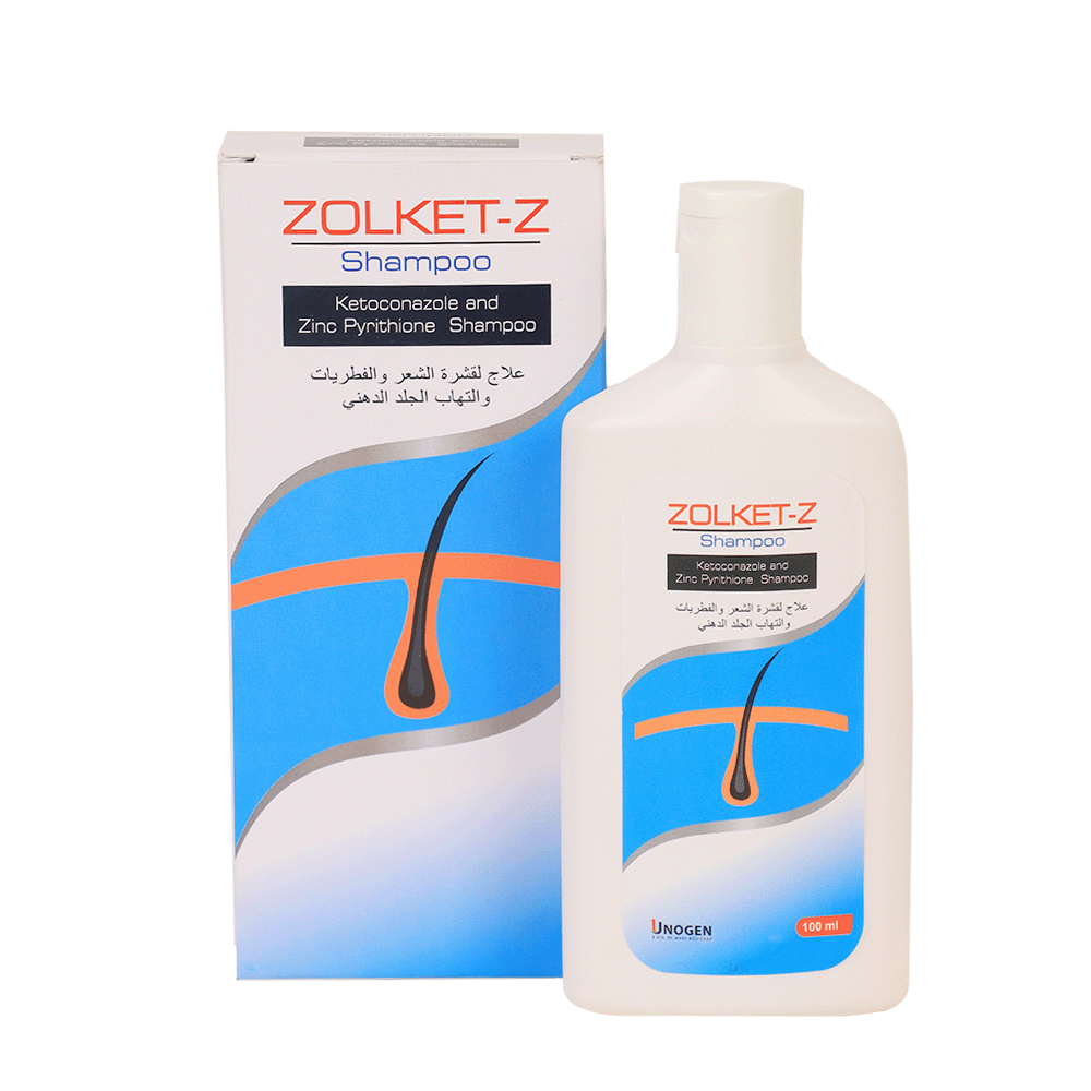 يونوجين فارما - زولكيت زد شامبو لعلاج القشرة والفطريات - 100 مل