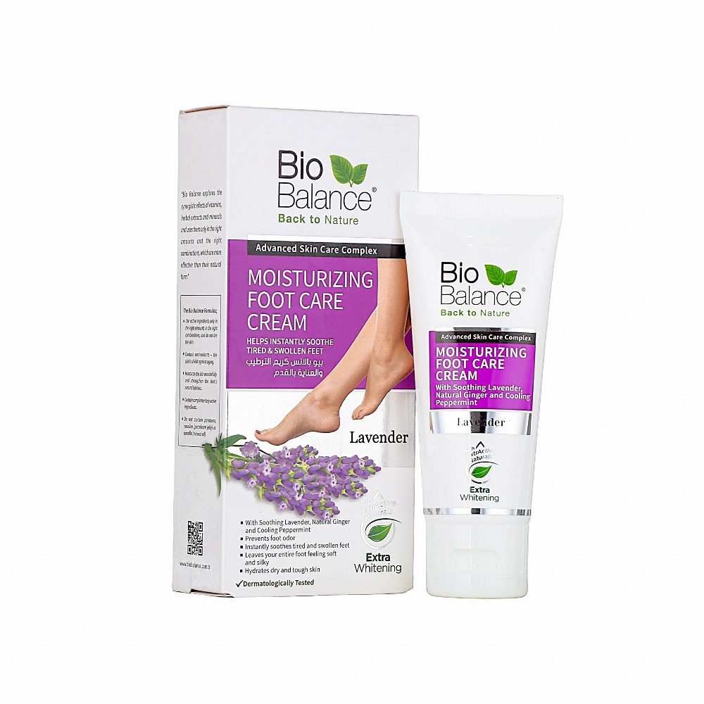 بيو بالانس كريم العناية وترطيب القدمين بخلاصة اللافندر - 60 مل