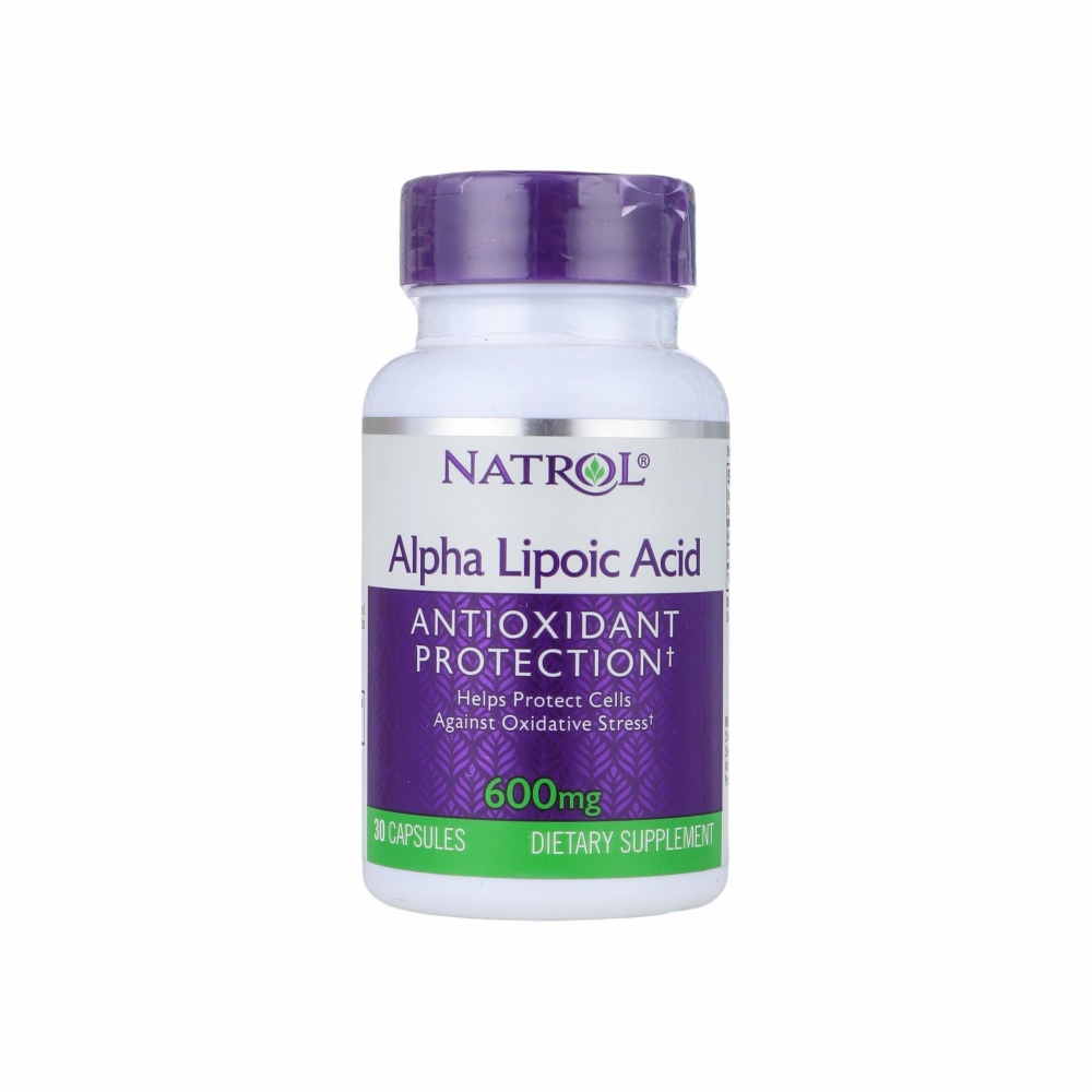 ناترول مكمل غذائي حمض ألفا لايوبك بقوة 600 ملجم مضاد للأكسدة - 30 كبسولة 