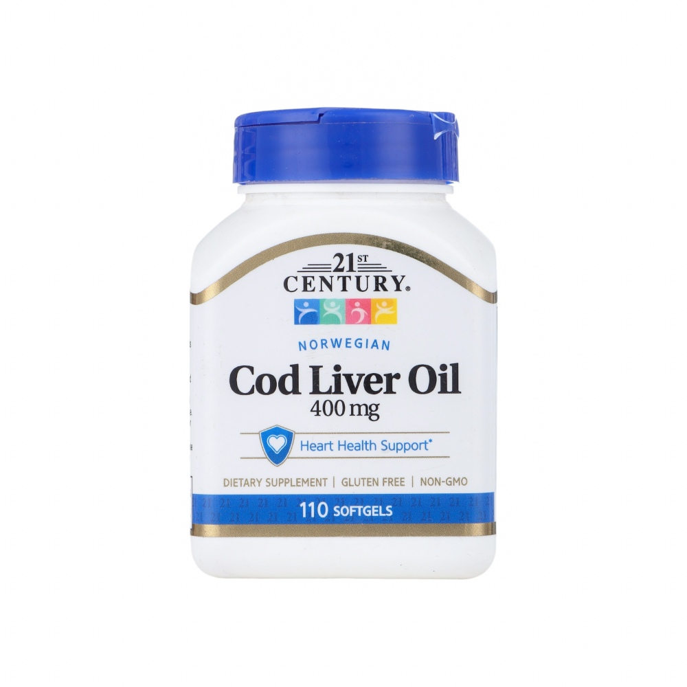 سنشري 21 مكمل غذائي كودليفر أويل بقوة  400 ملجم لدعم صحة القلب خالي من الجلوتين - 110 حبة
