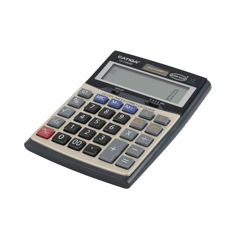 سوبر ماس كاتيجا الة حاسبة الكترونية 12 رقما - موديل CD-2592RP