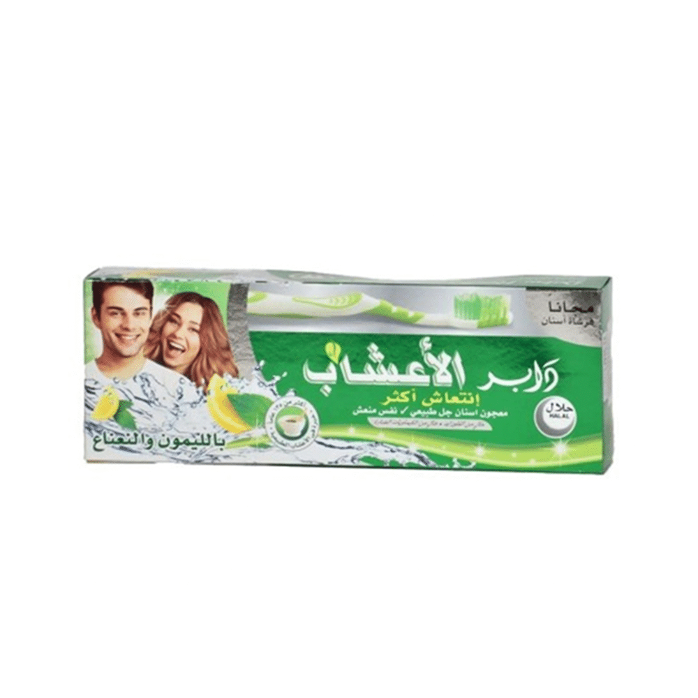 دابر معجون أسنان جل بالليمون والنعناع مع فرشاة - 150 جم