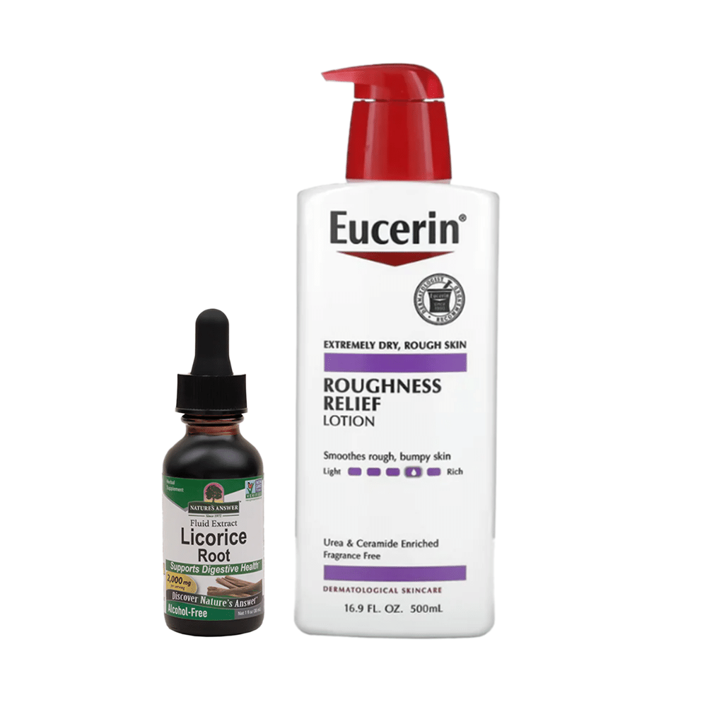 باكج 2 في 1ناتشرز انسر سيروم عرق السوس 30 مل ويوسيرين لوشن لتخفيف خشونة البشرة - 500 مل