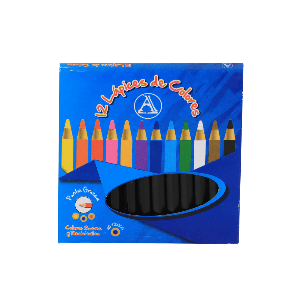 الوان خشبية صغيرة للأطفال - 12 لون