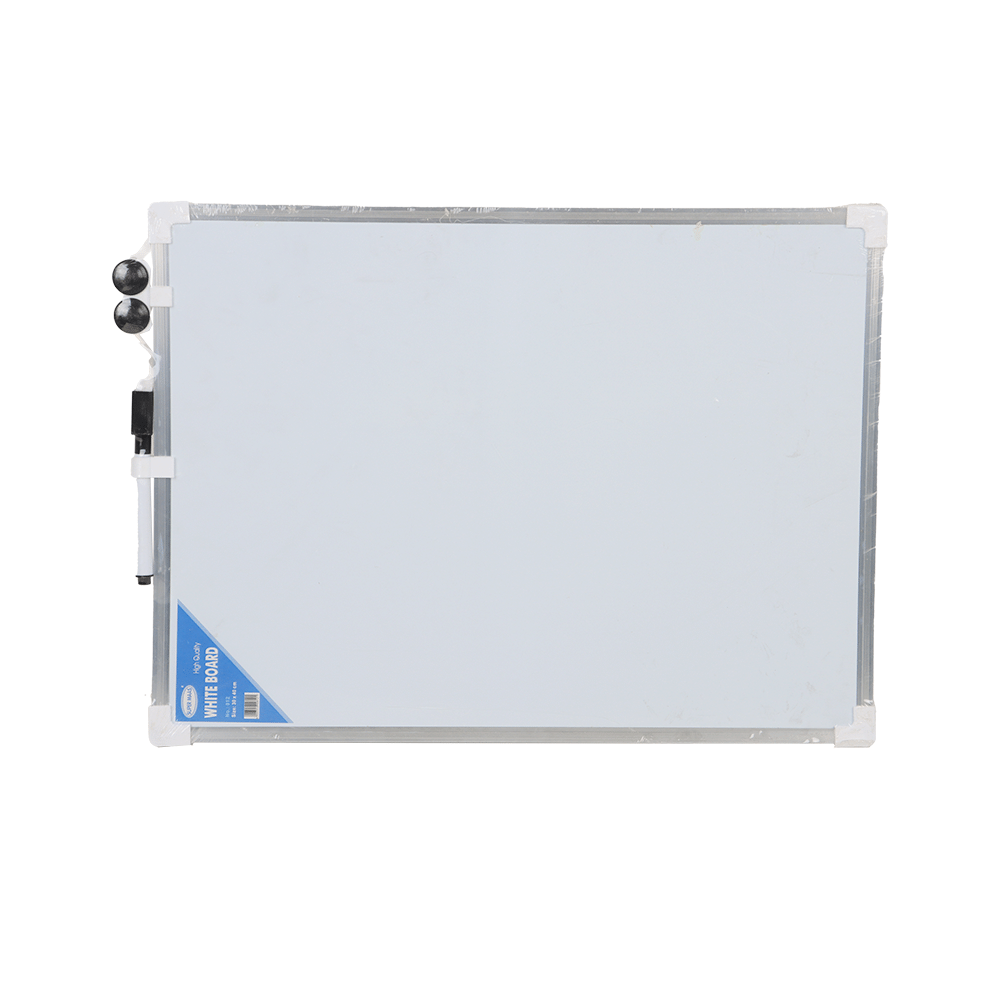 سبورة بيضاء بقلم وبوجهين للكتابة قياس 30 ×40 سم