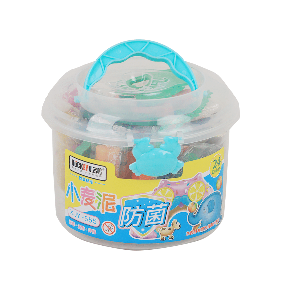 علبة صلصال ملون مع قوالب للأطفال - 24 لون