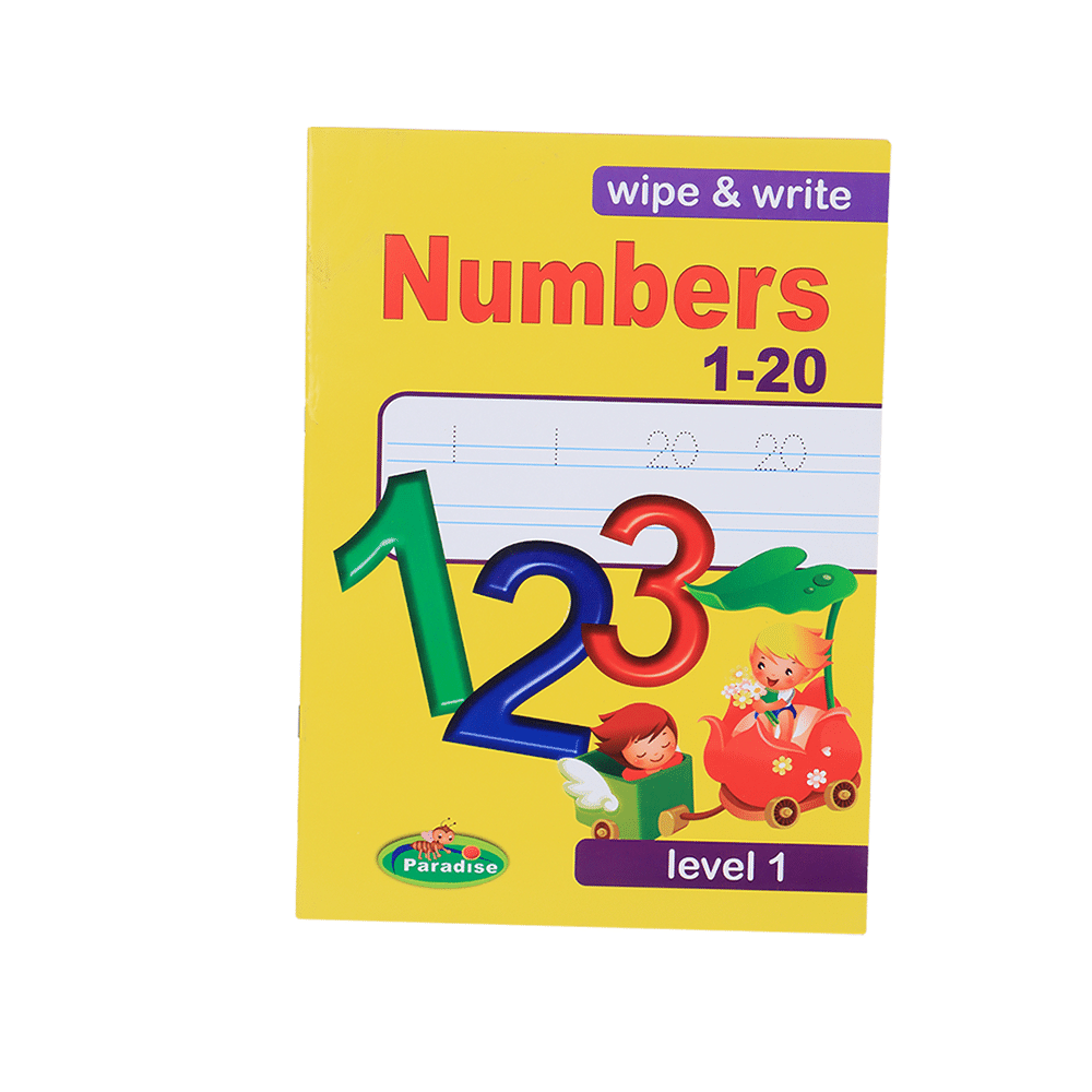دفتر كتابة ومسح الأرقام للأطفال من 1 - 20