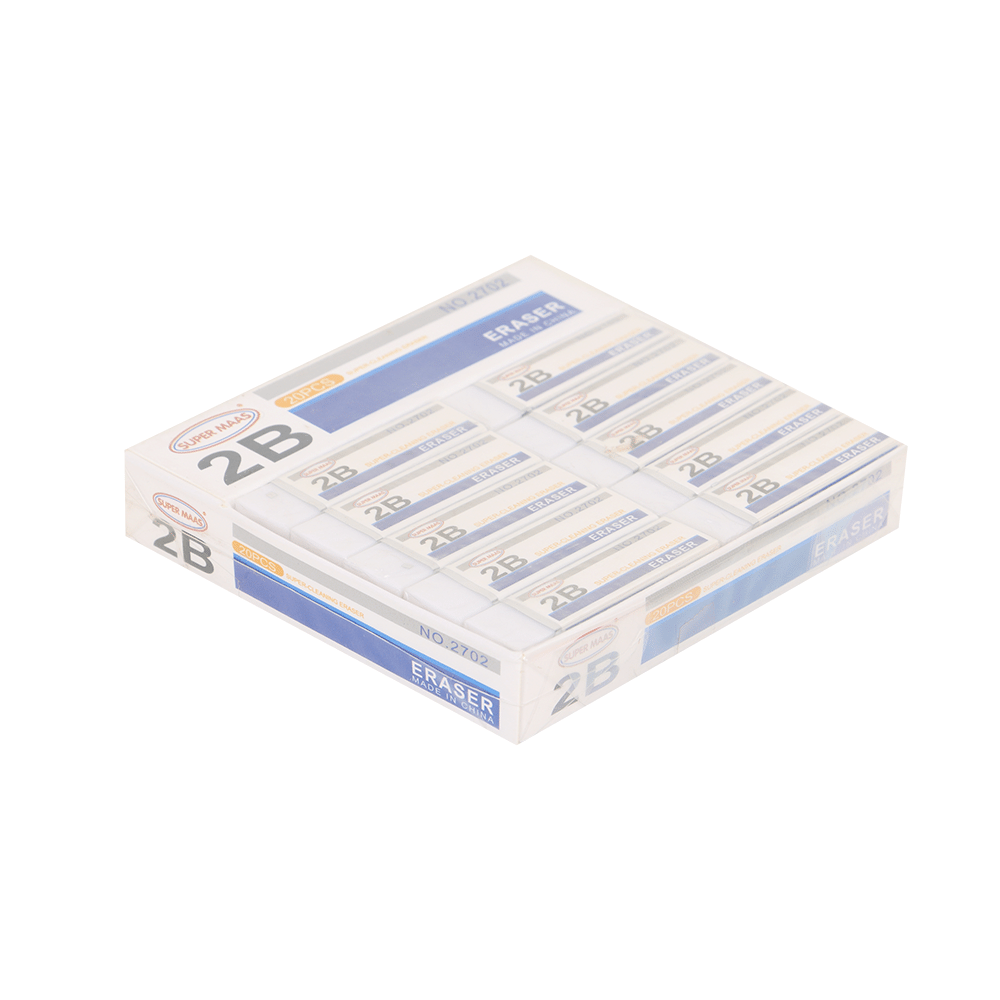 سوبر ماس ممحاة قلم رصاص 2b- عدد 20 قطعة