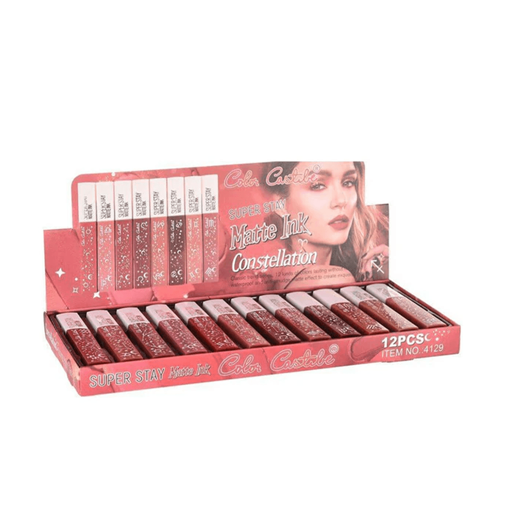 أحمر شفاة بتركيبة سائلة مطفية -12 قطعة