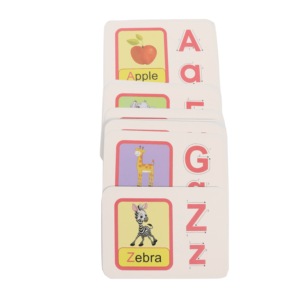 بطاقات تعليم الاحرف الانجليزية والكلمات - 28 بطاقة