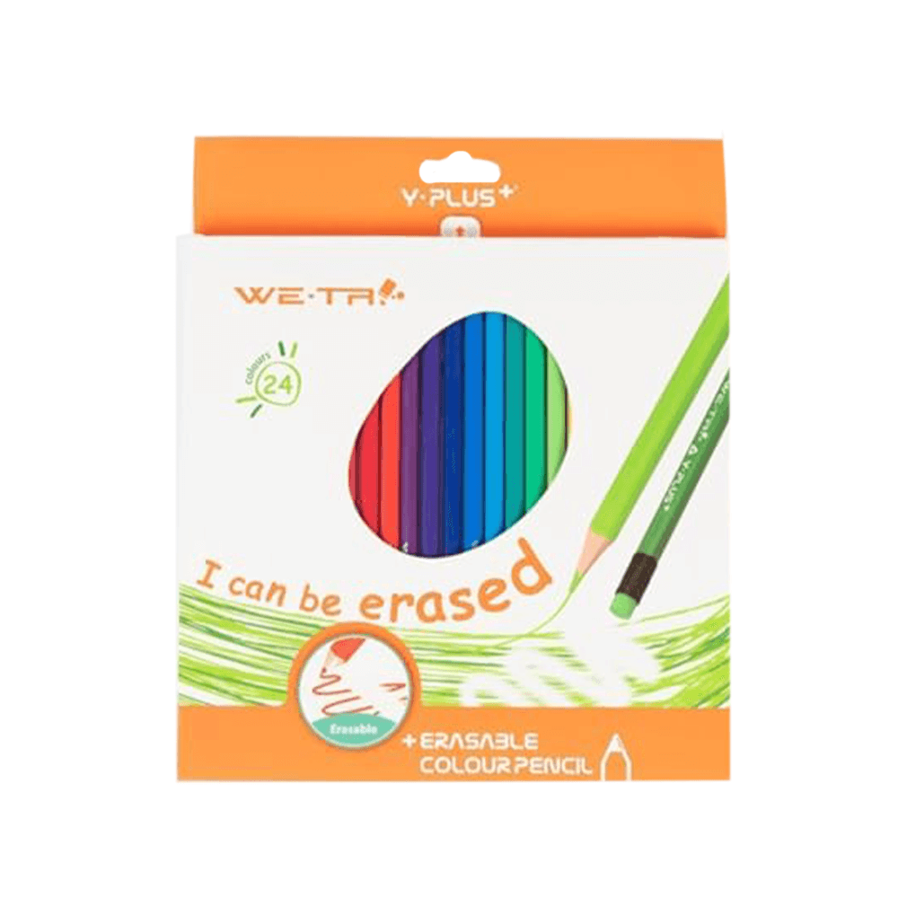 واي بلاس الوان خشبية مع براية - عدد 24 لون