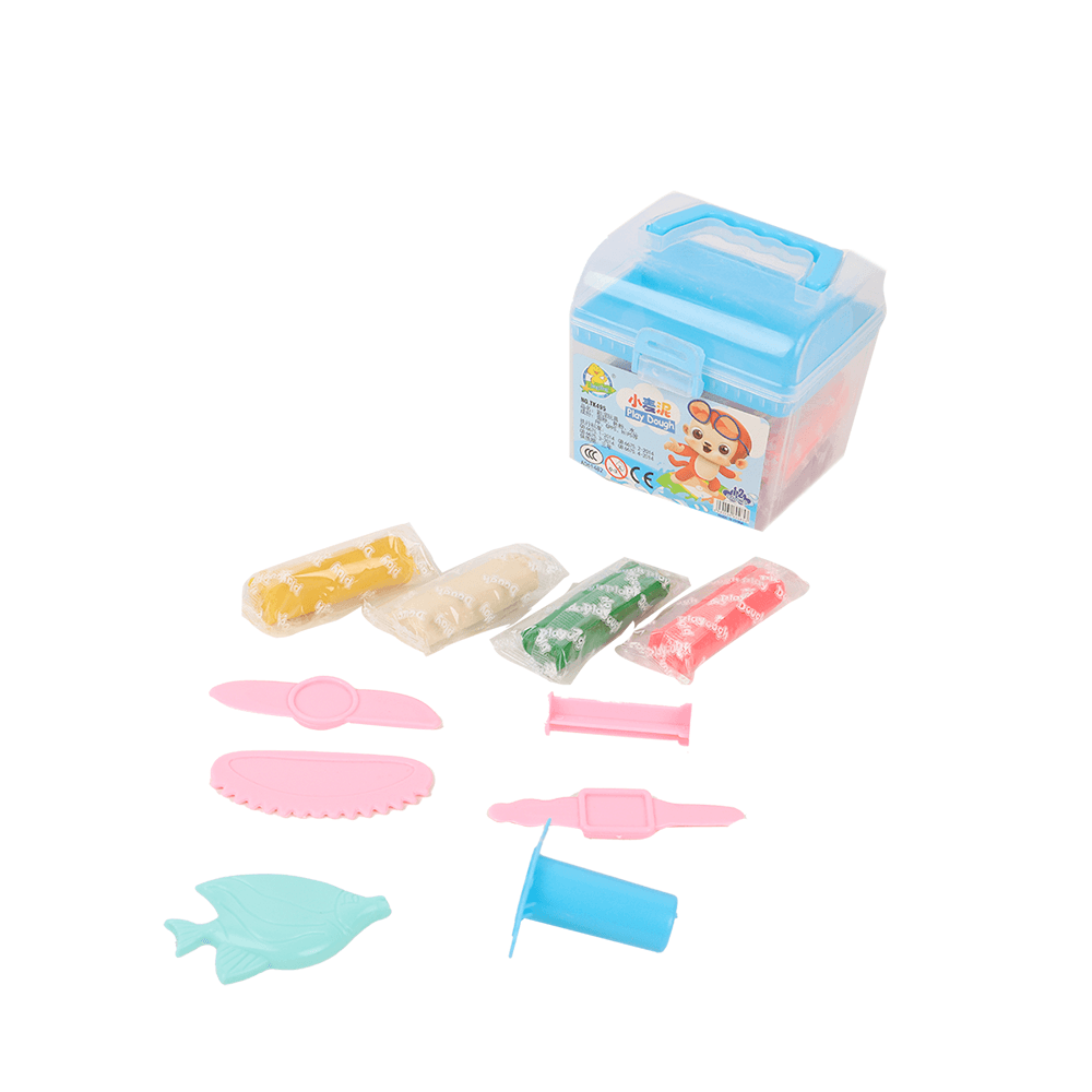 سوبر ماس علبة صلصال ملون مع قوالب للأطفال - 12لون