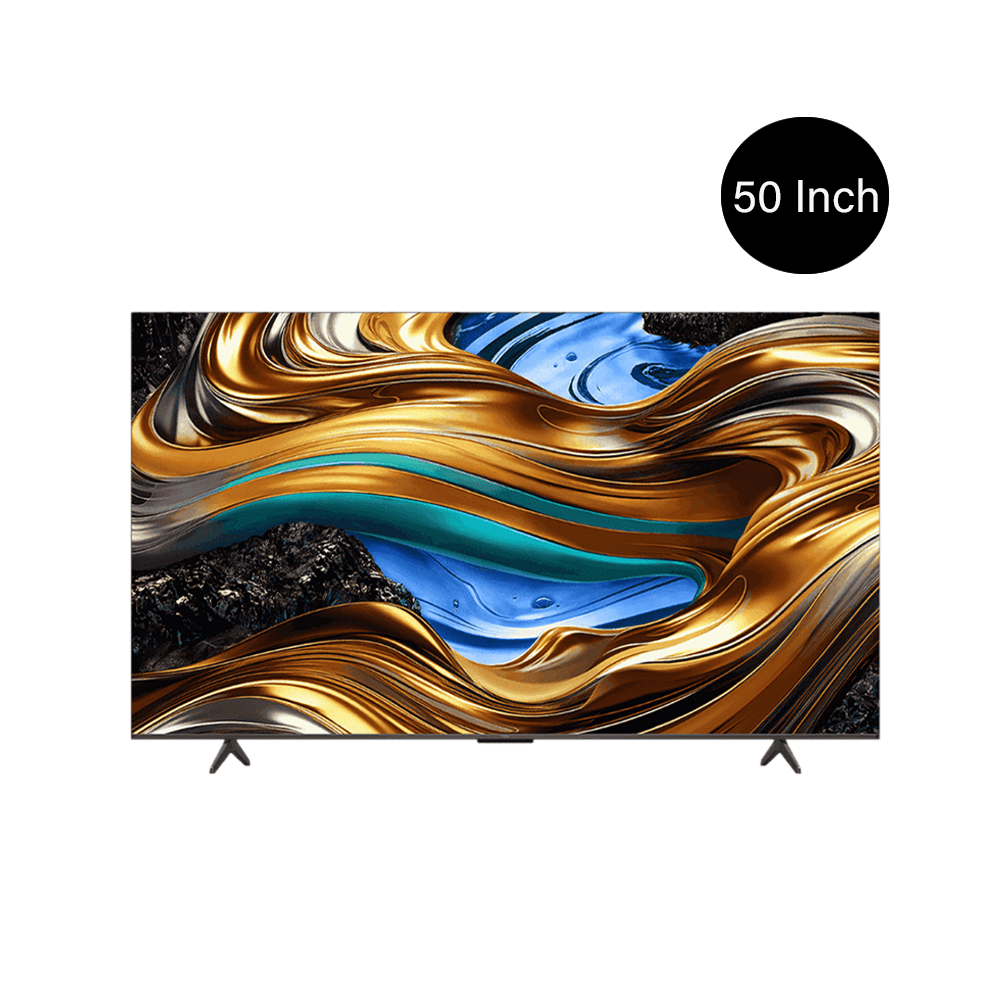 TCL تلفزيون سمارت بتصميم نحيف وتقنية 4K UHD موديل P755 - حجم 50بوصة