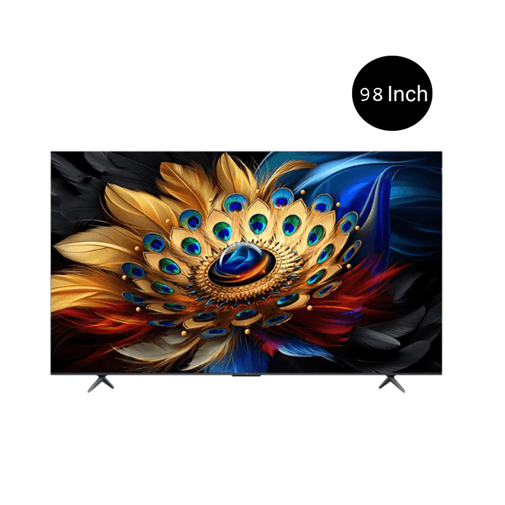 TCL تلفزيون سمارت بتصميم نحيف وبشاشة T-SCREEN PRO وبتقنية 4K HDR موديل C655 - حجم 98 بوصة